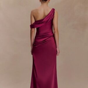Meshki Dalia Off Shoulder Maxi Dress Mahogany